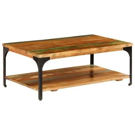 Coffee table with shelf solid recycled wood 100x60x35 cm by vidaXL, Coffee table - Ref: Foro24-247324, Price: 109,37 €, Disco...