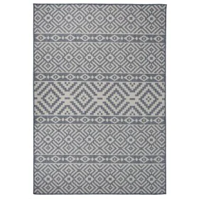 Blau gestreifter Flachgewebe-Außenteppich 160x230 cm von vidaXL, Teppiche - Ref: Foro24-340839, Preis: 56,72 €, Rabatt: %