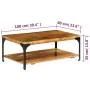Coffee table with shelf solid recycled wood 100x60x35 cm by vidaXL, Coffee table - Ref: Foro24-247324, Price: 109,37 €, Disco...