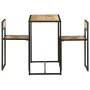 Conjunto de comedor de 3 piezas madera maciza de mango de vidaXL, muebles para cocinas y comedores - Ref: Foro24-247583, Prec...