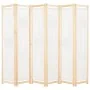 Divider screen with 6 cream fabric panels 240x170x4 cm by vidaXL, Room dividers - Ref: Foro24-248174, Price: 74,37 €, Discoun...
