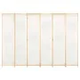 Divider screen with 6 cream fabric panels 240x170x4 cm by vidaXL, Room dividers - Ref: Foro24-248174, Price: 74,37 €, Discoun...