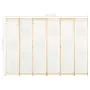 Divider screen with 6 cream fabric panels 240x170x4 cm by vidaXL, Room dividers - Ref: Foro24-248174, Price: 74,37 €, Discoun...