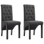 Sillas de comedor 2 unidades tela gris oscura de vidaXL, Sillas de comedor - Ref: Foro24-248986, Precio: 183,93 €, Descuento: %