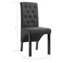 Sillas de comedor 2 unidades tela gris oscura de vidaXL, Sillas de comedor - Ref: Foro24-248986, Precio: 183,93 €, Descuento: %