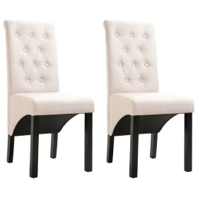 Dining chairs 2 units cream fabric by vidaXL, dining chairs - Ref: Foro24-248987, Price: 192,04 €, Discount: %