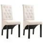 Sillas de comedor 2 unidades tela color crema de vidaXL, Sillas de comedor - Ref: Foro24-248987, Precio: 191,33 €, Descuento: %