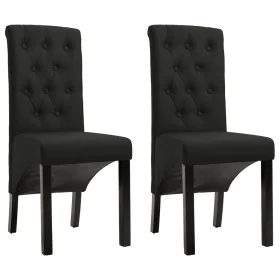 Dining chairs 2 units of black fabric by vidaXL, dining chairs - Ref: Foro24-248991, Price: 178,80 €, Discount: %