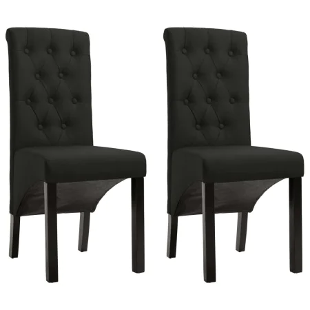 Dining chairs 2 units of black fabric by vidaXL, dining chairs - Ref: Foro24-248991, Price: 185,41 €, Discount: %