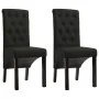 Sillas de comedor 2 unidades de tela negra de vidaXL, Sillas de comedor - Ref: Foro24-248991, Precio: 185,41 €, Descuento: %