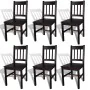 Dining chairs, 6 units, dark brown pine wood by vidaXL, dining chairs - Ref: Foro24-271499, Price: 278,17 €, Discount: %