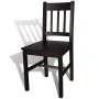 Dining chairs, 6 units, dark brown pine wood by vidaXL, dining chairs - Ref: Foro24-271499, Price: 278,17 €, Discount: %