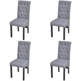 Sillas de comedor 4 unidades tela gris claro de vidaXL, Sillas de comedor - Ref: Foro24-272245, Precio: 348,66 €, Descuento: %