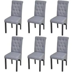 Dining chairs 6 units light gray fabric by vidaXL, dining chairs - Ref: Foro24-272246, Price: 540,48 €, Discount: %