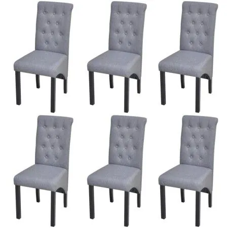 6 Esszimmerstühle aus hellgrauem Stoff von vidaXL, Essstühle - Ref: Foro24-272246, Preis: 539,83 €, Rabatt: %
