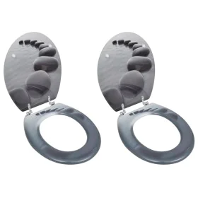 Toilet seats with 2 MDF stone lids by vidaXL, Toilet and bidet seats - Ref: Foro24-275910, Price: 80,14 €, Discount: %