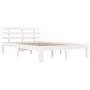 White solid wood bed frame 135x190 cm by vidaXL, Beds and slatted bases - Ref: Foro24-814730, Price: 107,11 €, Discount: %