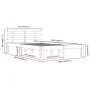 Estructura de cama de madera maciza blanca 135x190 cm de vidaXL, Camas y somieres - Ref: Foro24-814730, Precio: 107,11 €, Des...