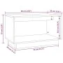 Massives Kiefernholz-TV-Möbel in Schwarz 60x35x35 cm von vidaXL, TV-Möbel - Ref: Foro24-813828, Preis: 35,34 €, Rabatt: %