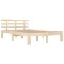 Bettgestell aus Massivholz 140x190 cm von vidaXL, Betten und Lattenroste - Ref: Foro24-814734, Preis: 114,09 €, Rabatt: %