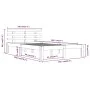 Bettgestell aus Massivholz 140x190 cm von vidaXL, Betten und Lattenroste - Ref: Foro24-814734, Preis: 114,09 €, Rabatt: %