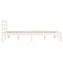 Weißer Massivholzbettrahmen 140x190 cm von vidaXL, Betten und Lattenroste - Ref: Foro24-814735, Preis: 135,30 €, Rabatt: %
