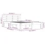 Weißer Massivholzbettrahmen 140x190 cm von vidaXL, Betten und Lattenroste - Ref: Foro24-814735, Preis: 135,30 €, Rabatt: %