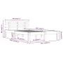 White solid wood bed frame 140x190 cm by vidaXL, Beds and slatted bases - Ref: Foro24-814735, Price: 108,88 €, Discount: %