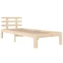 Solid wood bed frame 90x200 cm by vidaXL, Beds and slatted bases - Ref: Foro24-814739, Price: 68,23 €, Discount: %
