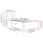 Solid wood bed frame 90x200 cm by vidaXL, Beds and slatted bases - Ref: Foro24-814739, Price: 68,23 €, Discount: %