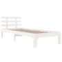 White solid wood bed frame 90x200 cm by vidaXL, Beds and slatted bases - Ref: Foro24-814740, Price: 82,79 €, Discount: %