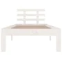 White solid wood bed frame 90x200 cm by vidaXL, Beds and slatted bases - Ref: Foro24-814740, Price: 82,79 €, Discount: %