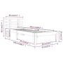 White solid wood bed frame 90x200 cm by vidaXL, Beds and slatted bases - Ref: Foro24-814740, Price: 82,79 €, Discount: %