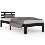 Estructura de cama madera maciza negro 90x200 cm de vidaXL, Camas y somieres - Ref: Foro24-814743, Precio: 93,19 €, Descuento: %