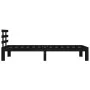 Estructura de cama madera maciza negro 90x200 cm de vidaXL, Camas y somieres - Ref: Foro24-814743, Precio: 93,19 €, Descuento: %