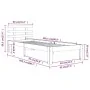 Estructura de cama madera maciza negro 90x200 cm de vidaXL, Camas y somieres - Ref: Foro24-814743, Precio: 93,19 €, Descuento: %