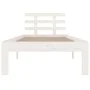White solid wood bed frame 100x200 cm by vidaXL, Beds and slatted bases - Ref: Foro24-814745, Price: 92,03 €, Discount: %