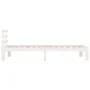White solid wood bed frame 100x200 cm by vidaXL, Beds and slatted bases - Ref: Foro24-814745, Price: 92,03 €, Discount: %
