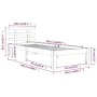 White solid wood bed frame 100x200 cm by vidaXL, Beds and slatted bases - Ref: Foro24-814745, Price: 92,03 €, Discount: %