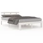 White solid wood bed frame 120x200 cm by vidaXL, Beds and slatted bases - Ref: Foro24-814750, Price: 129,09 €, Discount: %