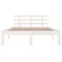 White solid wood bed frame 120x200 cm by vidaXL, Beds and slatted bases - Ref: Foro24-814750, Price: 129,09 €, Discount: %