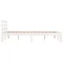 White solid wood bed frame 120x200 cm by vidaXL, Beds and slatted bases - Ref: Foro24-814750, Price: 129,09 €, Discount: %