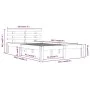 Weißer Massivholzbettrahmen 120x200 cm von vidaXL, Betten und Lattenroste - Ref: Foro24-814750, Preis: 128,93 €, Rabatt: %