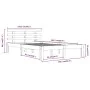 Bettgestell aus Massivholz 140x200 cm von vidaXL, Betten und Lattenroste - Ref: Foro24-814754, Preis: 129,08 €, Rabatt: %