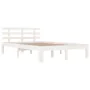 White solid wood bed frame 140x200 cm by vidaXL, Beds and slatted bases - Ref: Foro24-814755, Price: 109,82 €, Discount: %