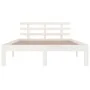 Weißer Massivholzbettrahmen 140x200 cm von vidaXL, Betten und Lattenroste - Ref: Foro24-814755, Preis: 138,24 €, Rabatt: %