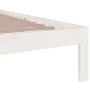 White solid wood bed frame 140x200 cm by vidaXL, Beds and slatted bases - Ref: Foro24-814755, Price: 109,82 €, Discount: %