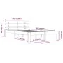 Weißer Massivholzbettrahmen 140x200 cm von vidaXL, Betten und Lattenroste - Ref: Foro24-814755, Preis: 138,24 €, Rabatt: %