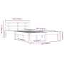 White solid wood bed frame 140x200 cm by vidaXL, Beds and slatted bases - Ref: Foro24-814755, Price: 109,82 €, Discount: %