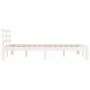 Weißes Massivholzbettgestell King Size 150x200 cm von vidaXL, Betten und Lattenroste - Ref: Foro24-814760, Preis: 104,40 €, R...